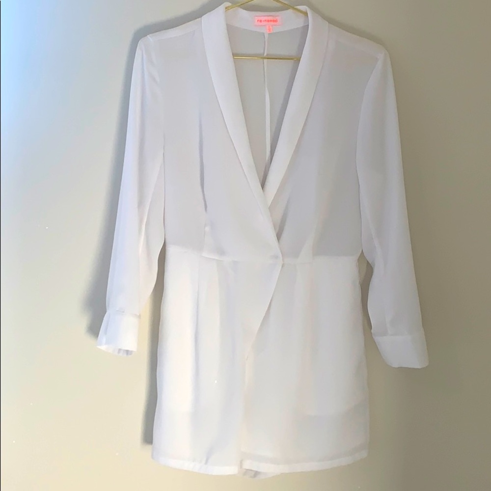 White long sleeve romper